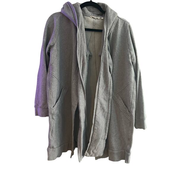 Soft Surroundings Size M Gray Go Lively Travel Wrap Hoodie Jacket Sweatshirt - Picture 3 of 6